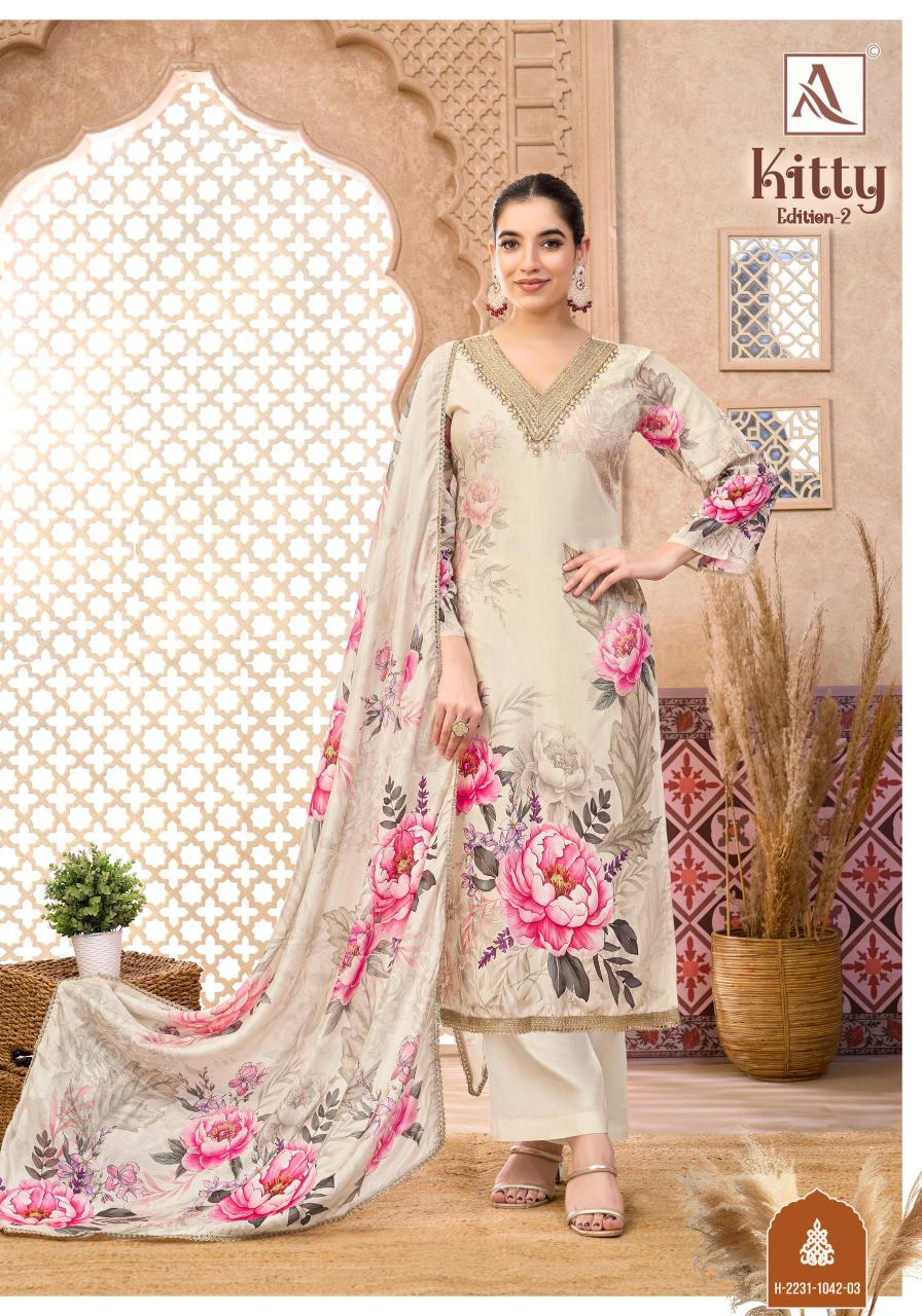 Alok Kitty vol 2 catalog surat dress materials prices