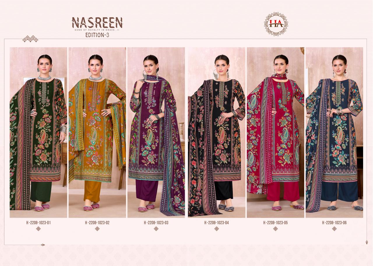 Alok Nasreen vol 3 catalog surat textile market dress materials