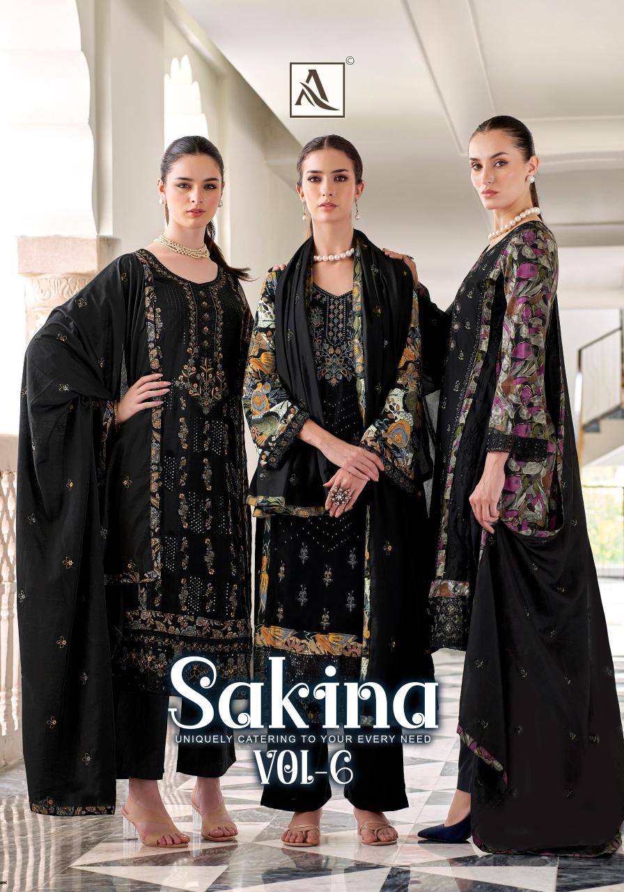 Alok Sakina Vol 6 Catalog surat dress material wholesale price