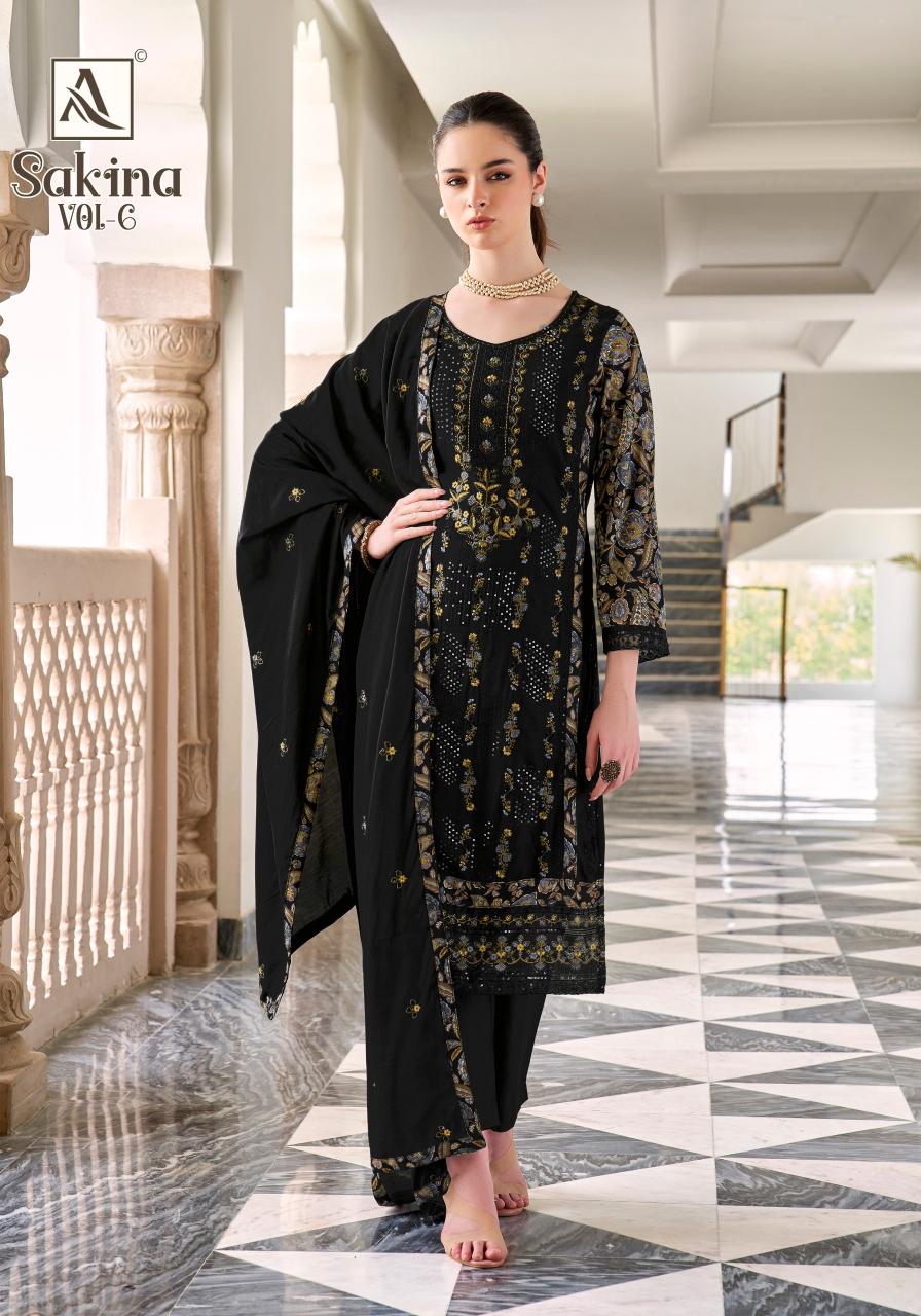 Alok Sakina Vol 6 Catalog surat dress material wholesale price