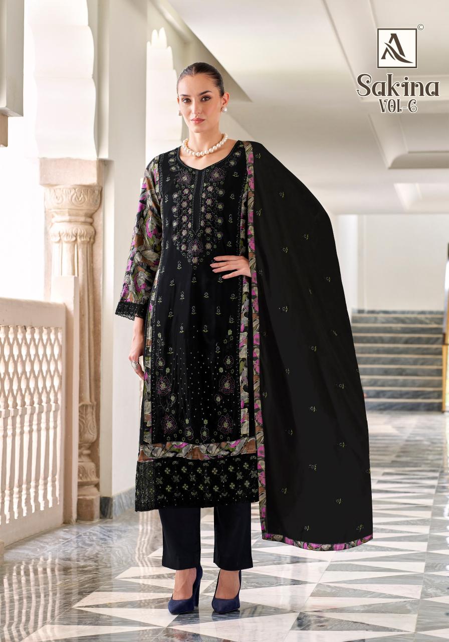 Alok Sakina Vol 6 Catalog surat dress material wholesale price