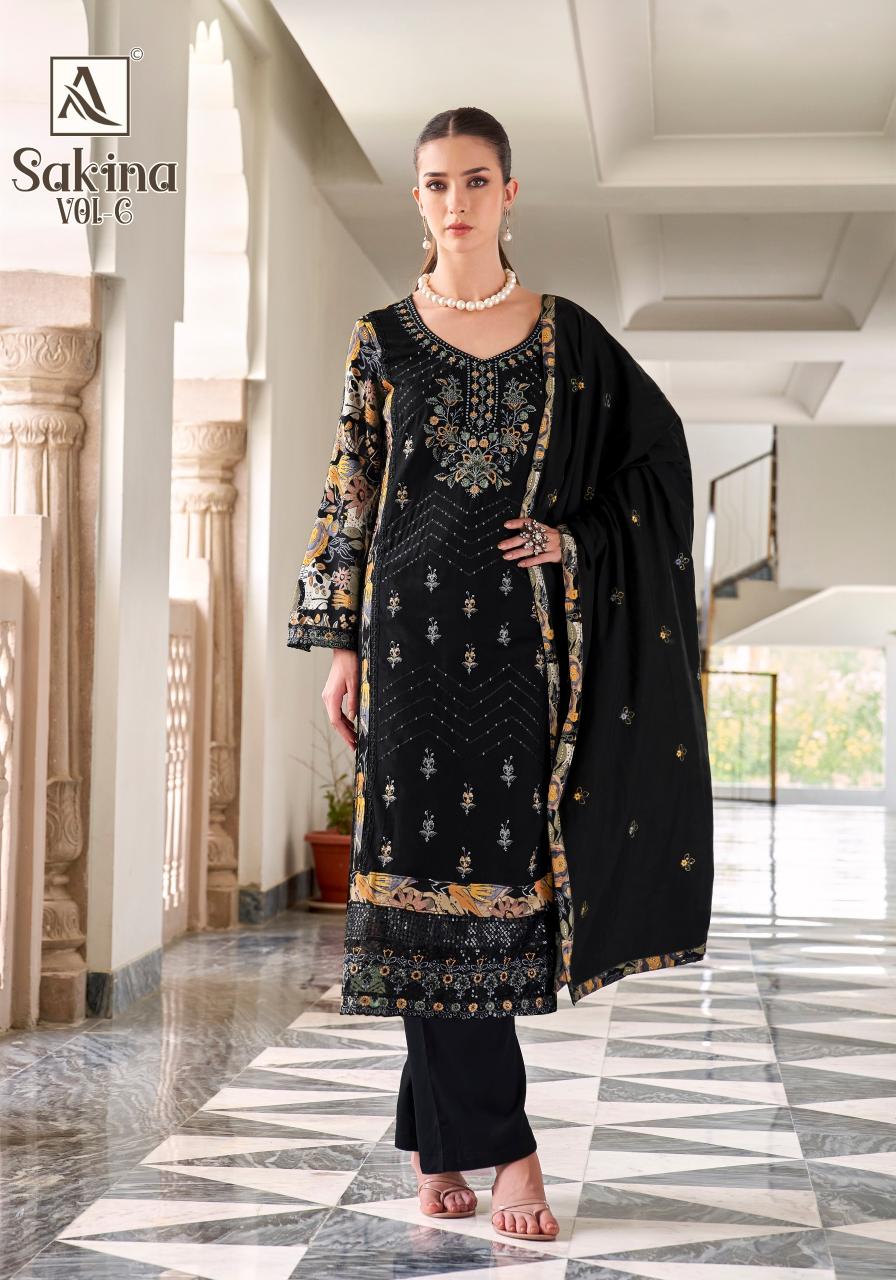Alok Sakina Vol 6 Catalog surat dress material wholesale price