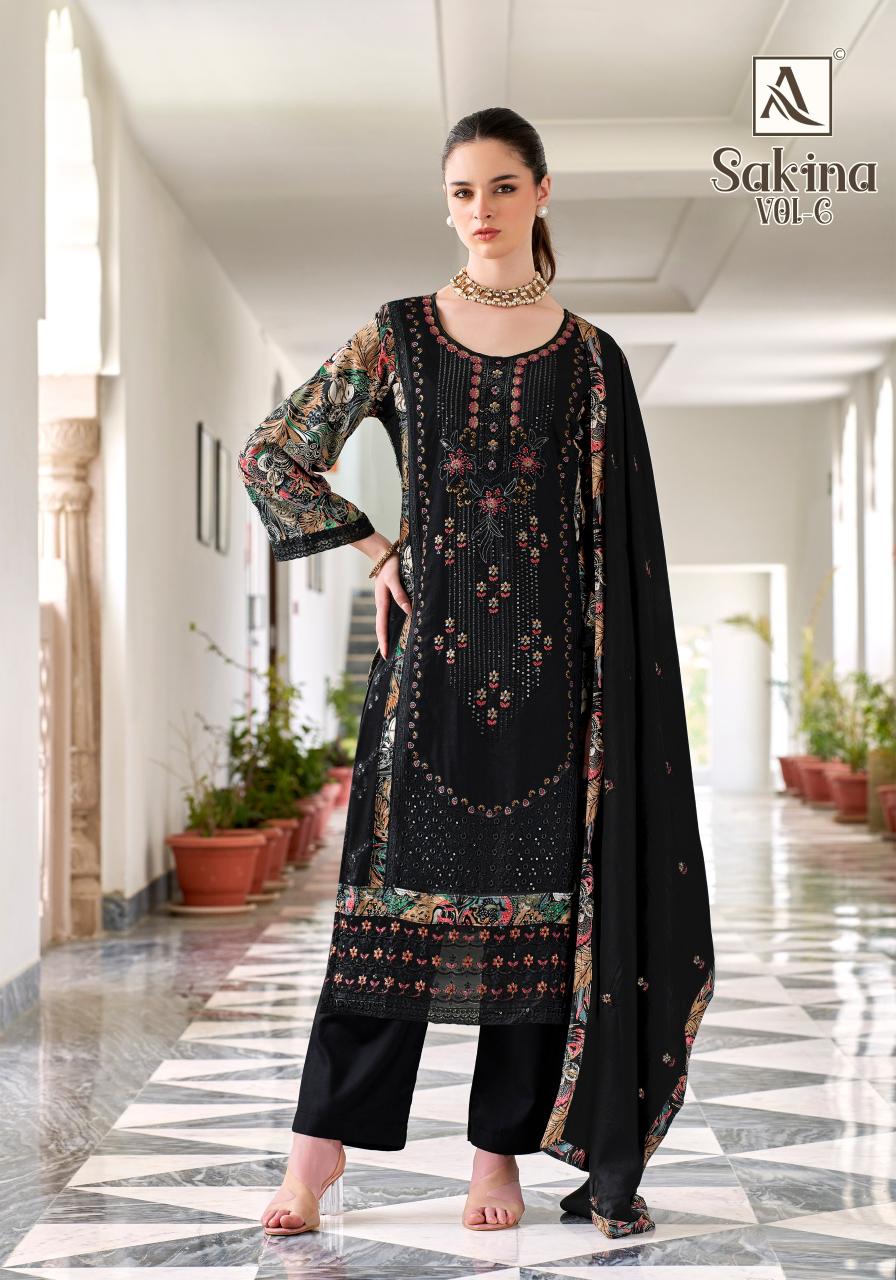 Alok Sakina Vol 6 Catalog surat dress material wholesale price
