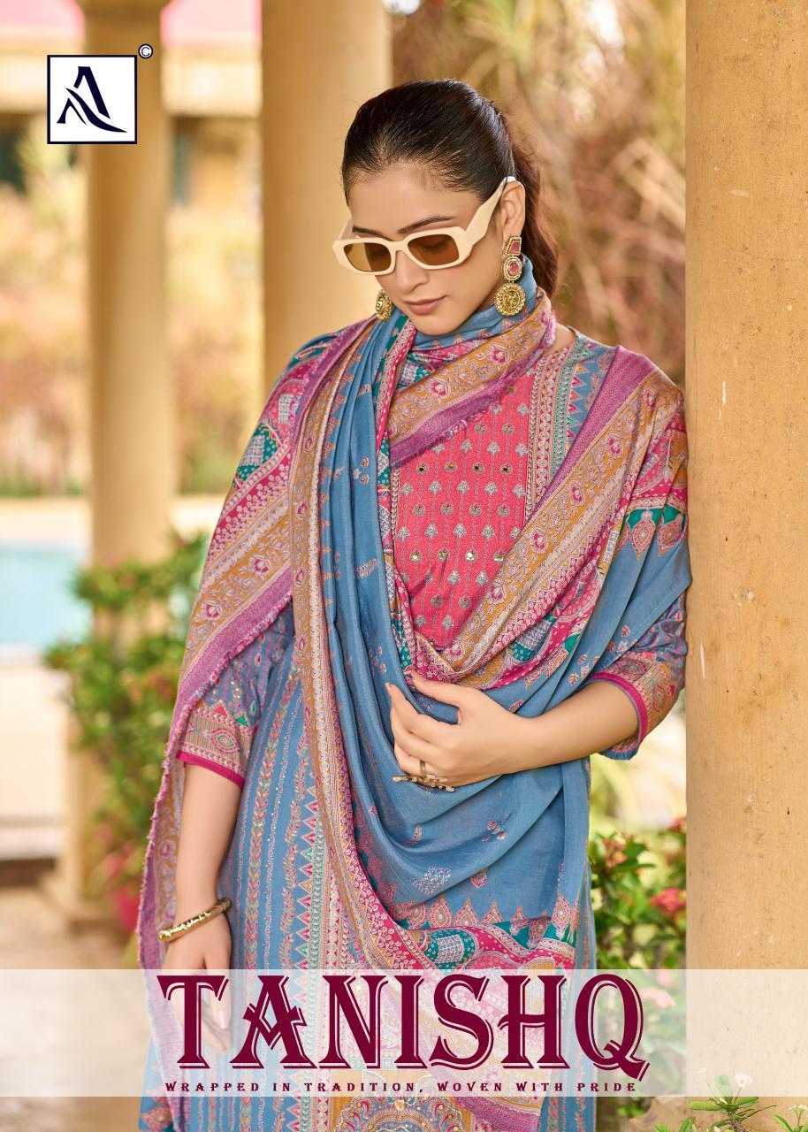 Alok Tanishq catalog unstitched dress material manufacturers in surat