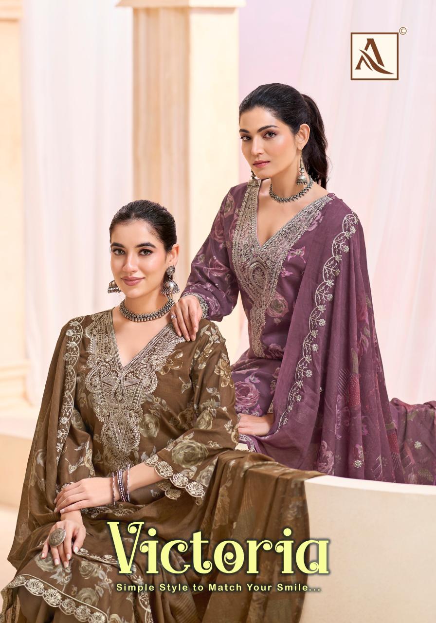 Alok Victoria catalog cheapest dress material surat