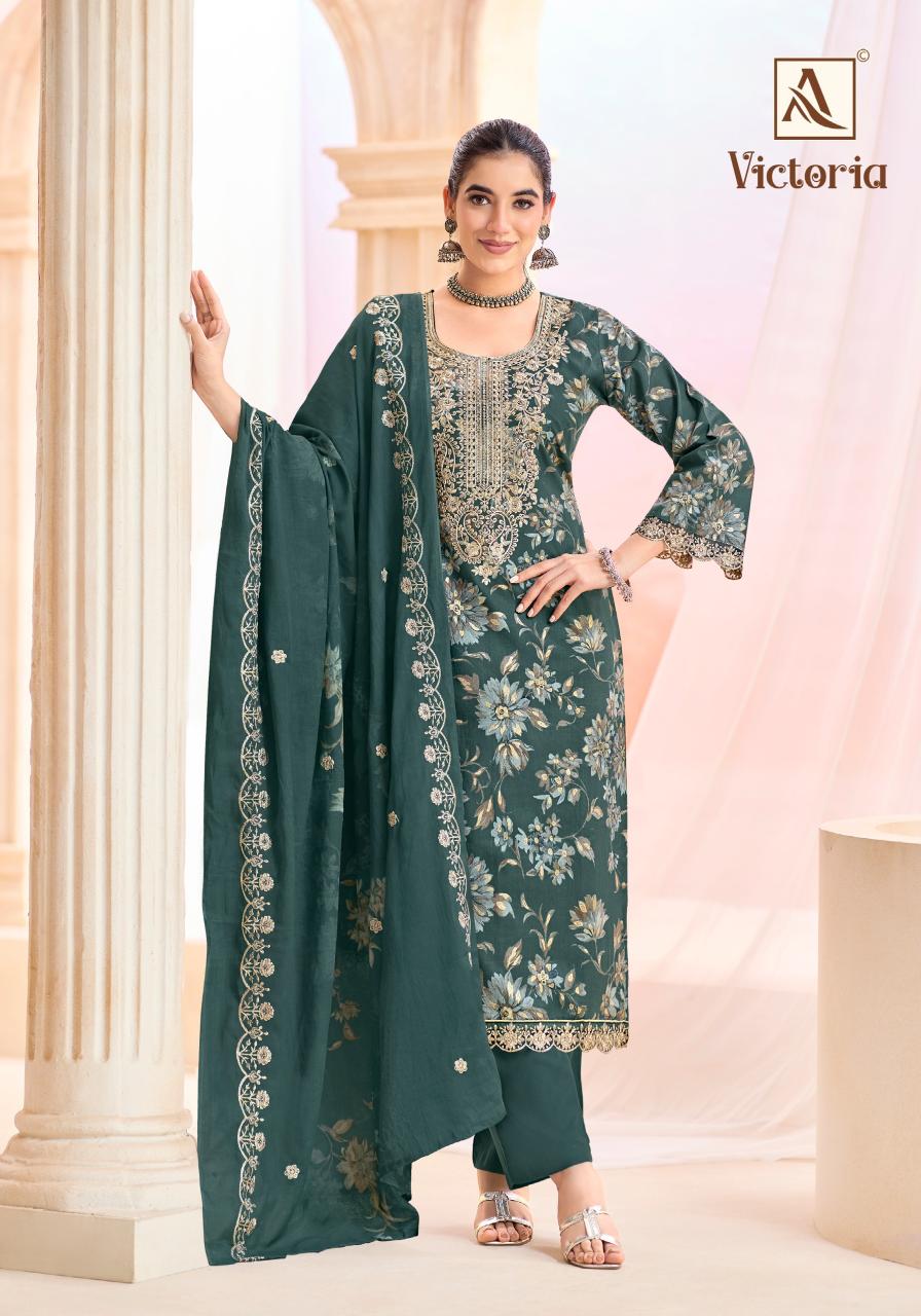 Alok Victoria catalog cheapest dress material surat