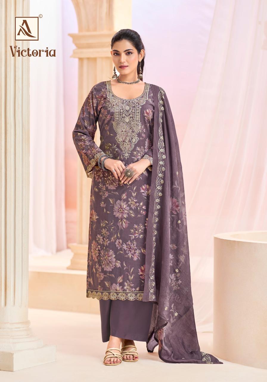 Alok Victoria catalog cheapest dress material surat