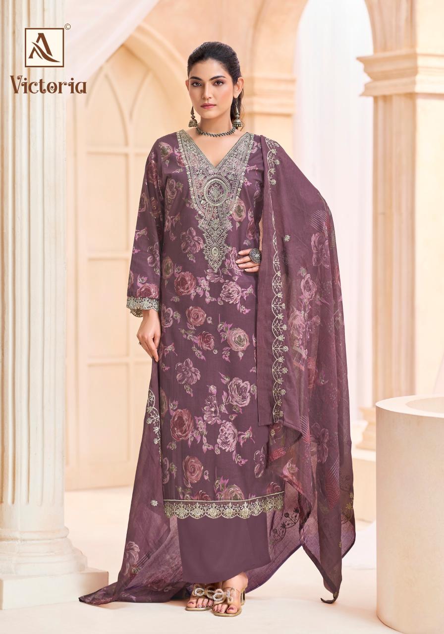 Alok Victoria catalog cheapest dress material surat