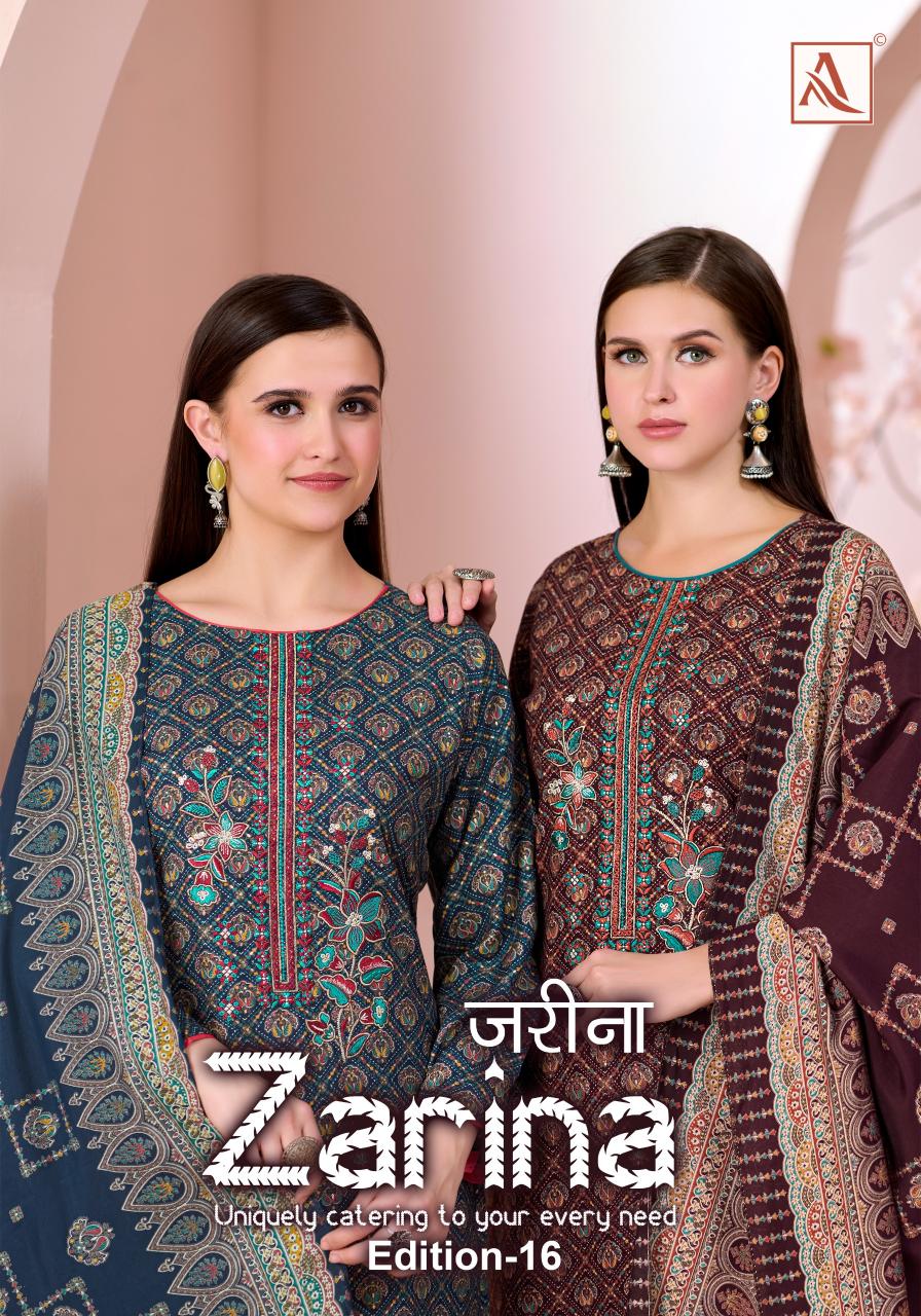 Alok Zarina vol 16 catalog best online dress materials wholesalers in surat