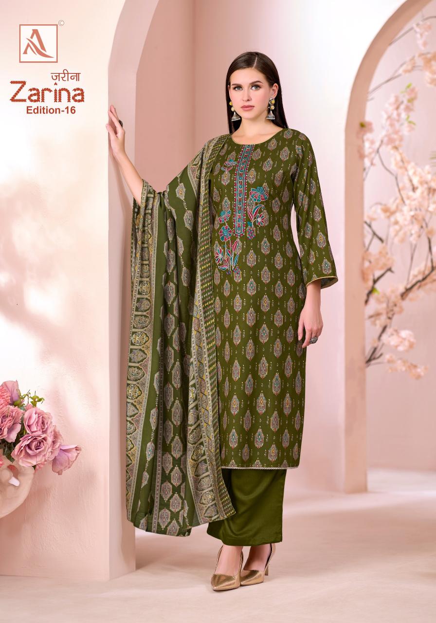 Alok Zarina vol 16 catalog best online dress materials wholesalers in surat