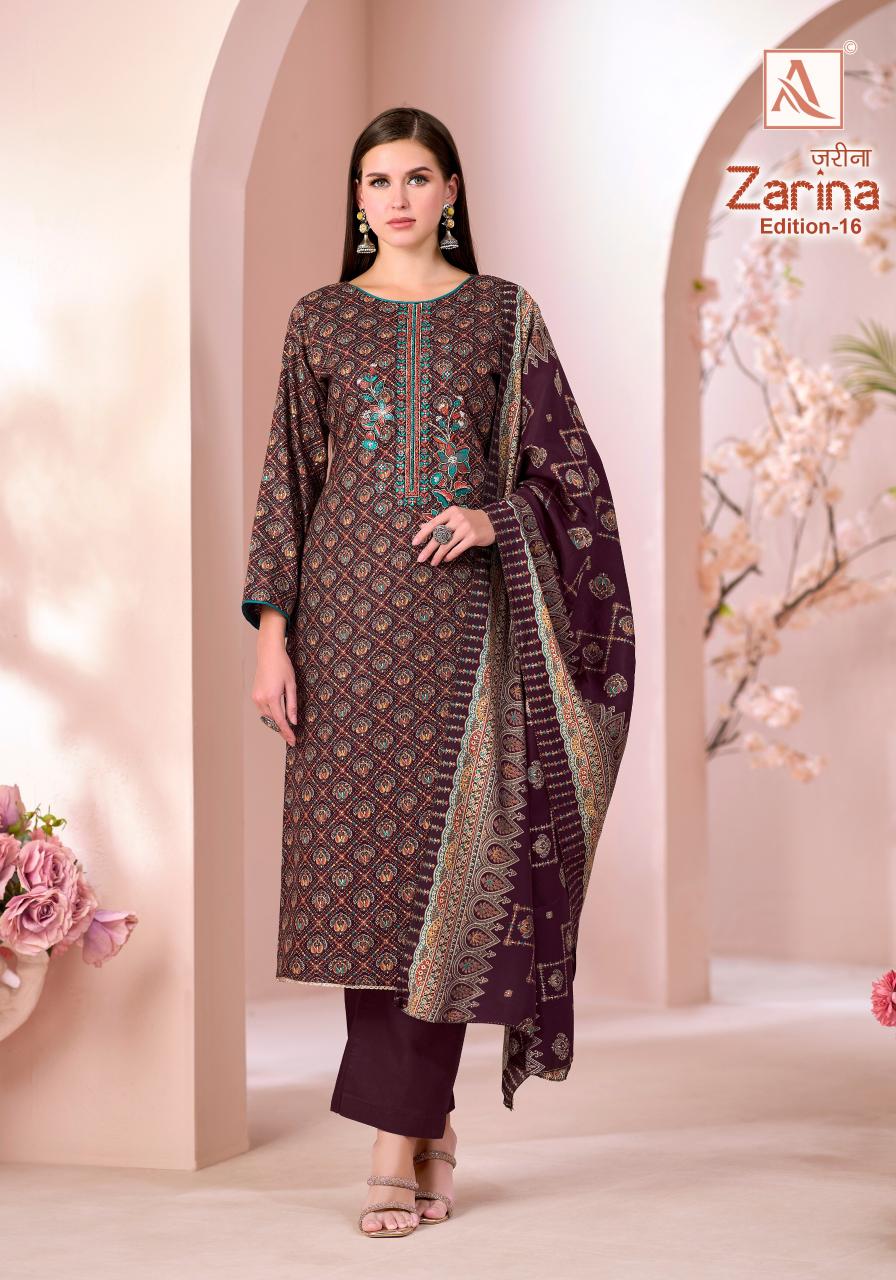 Alok Zarina vol 16 catalog best online dress materials wholesalers in surat