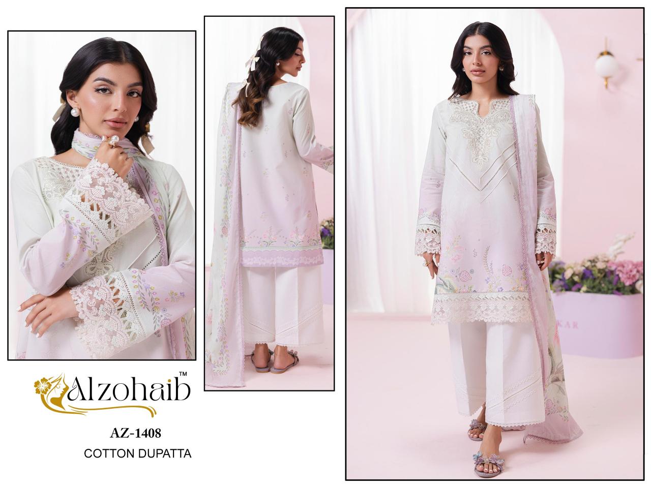 Alzohaib Az Itrh Vol 1 catalog Cotton Dupatta wholesale factory price pakistani suit