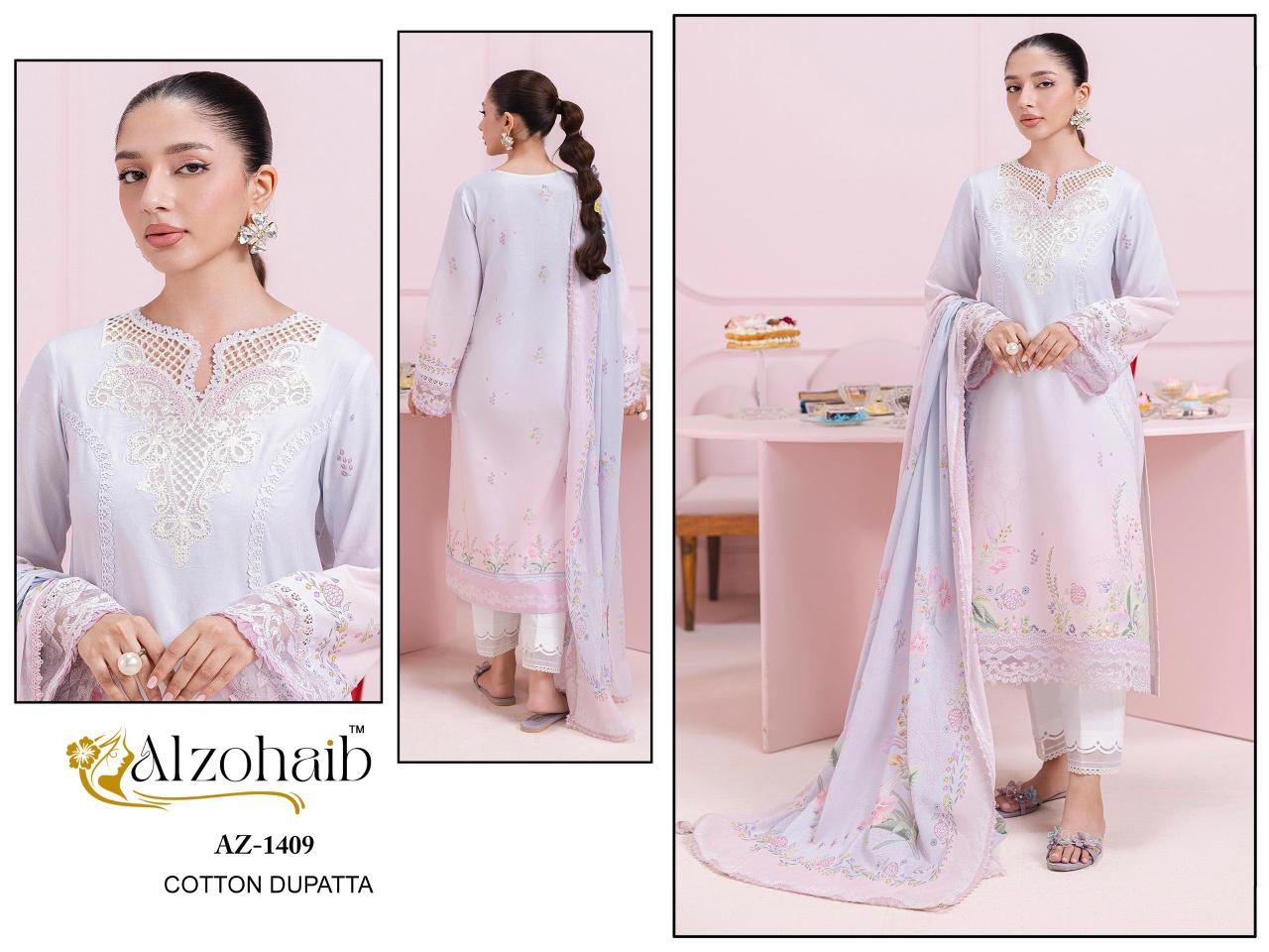 Alzohaib Az Itrh Vol 2 catalog Chiffon Dupatta pakistani suits wholesale near me