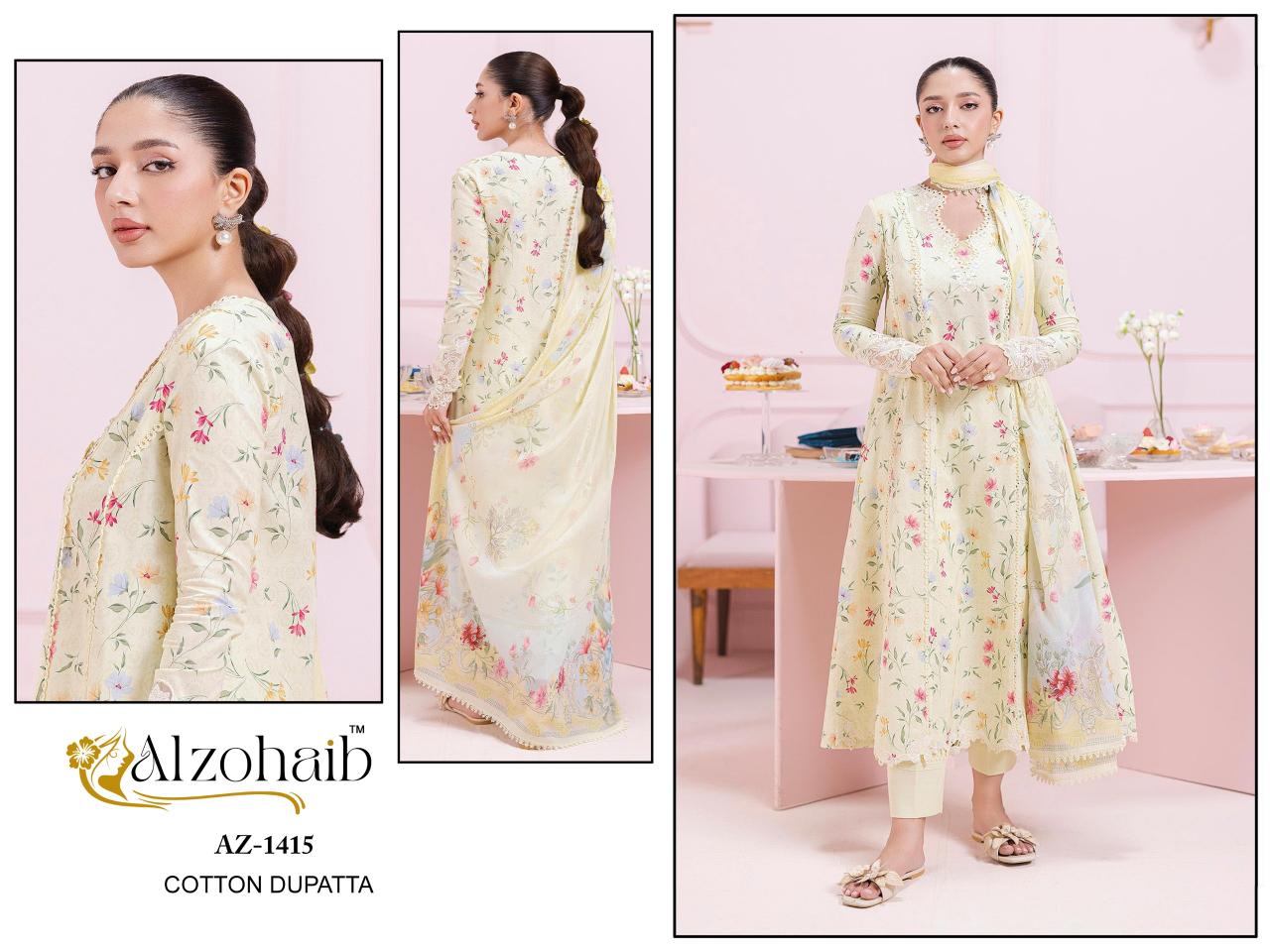Alzohaib Az Itrh Vol 2 catalog Chiffon Dupatta pakistani suits wholesale near me