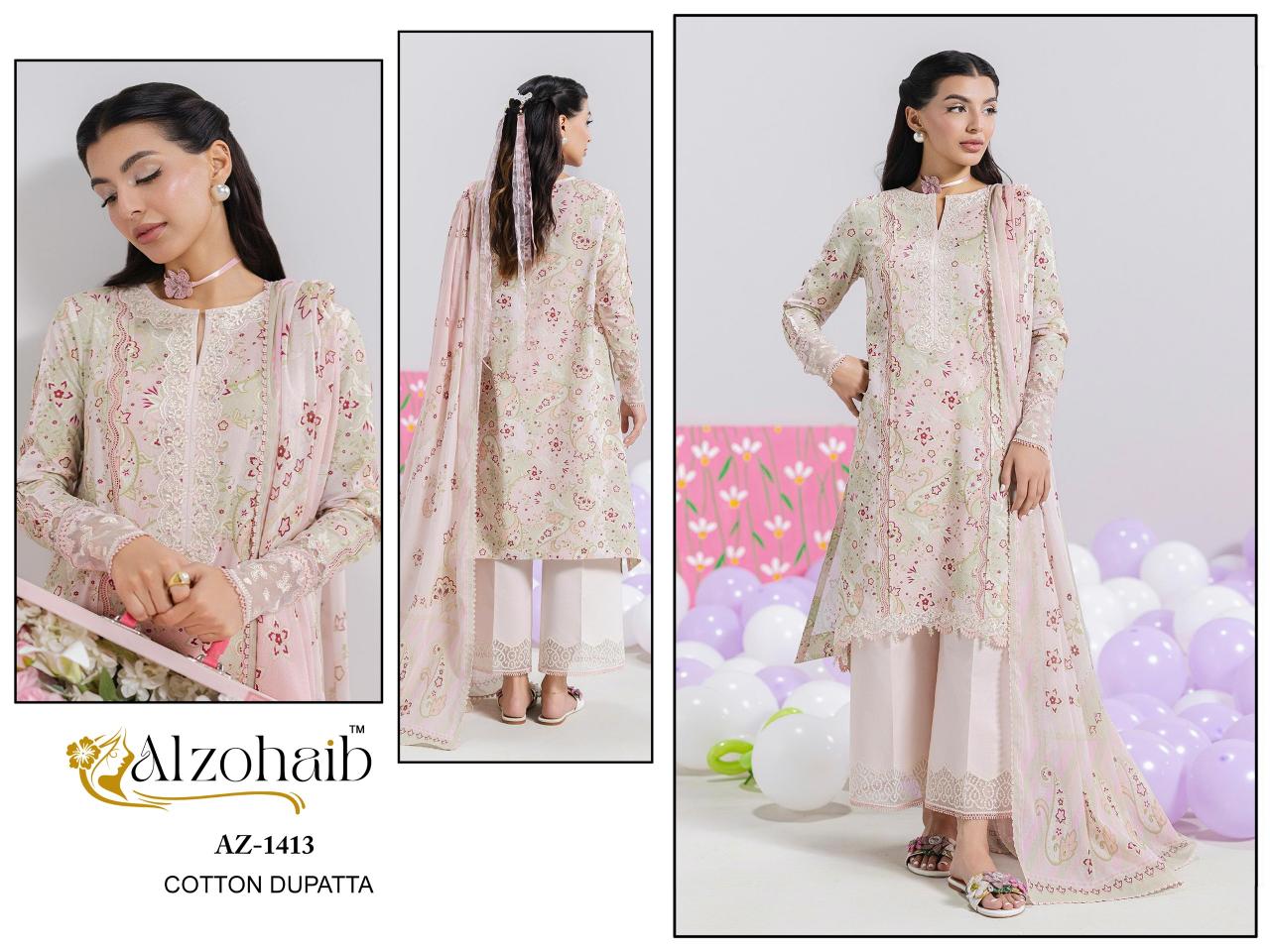 Alzohaib Az Itrh Vol 2 catalog Chiffon Dupatta pakistani suits wholesale near me