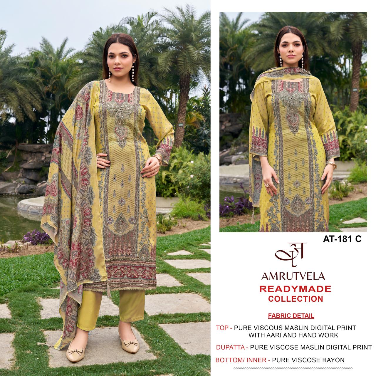 Amrutvela AT181 catalog wholesale readymade pakistani suits