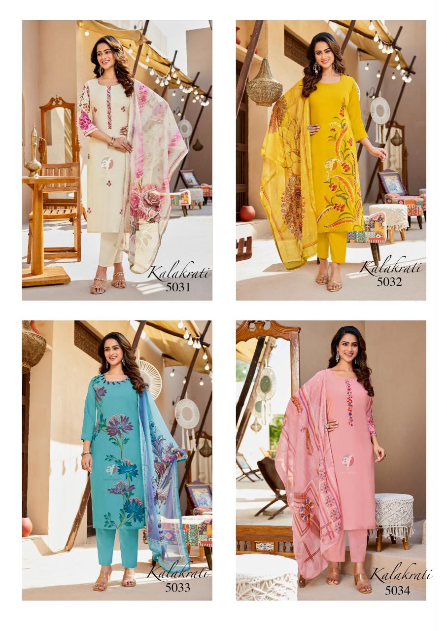 Anju Fabrics Kalakrati catalog branded kurtis b2b wholesale