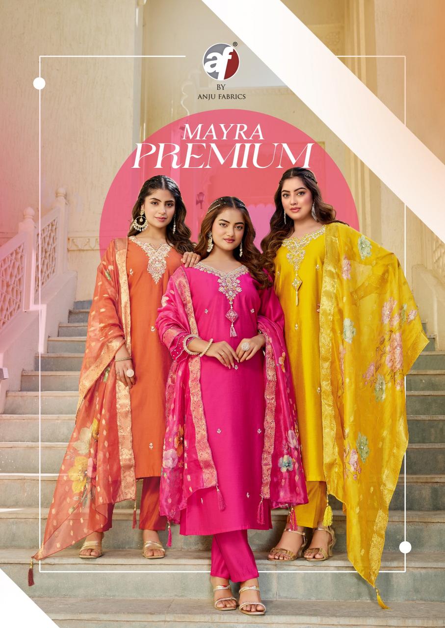 Anju Fabrics Mayra catalog branded kurtis wholesale in surat