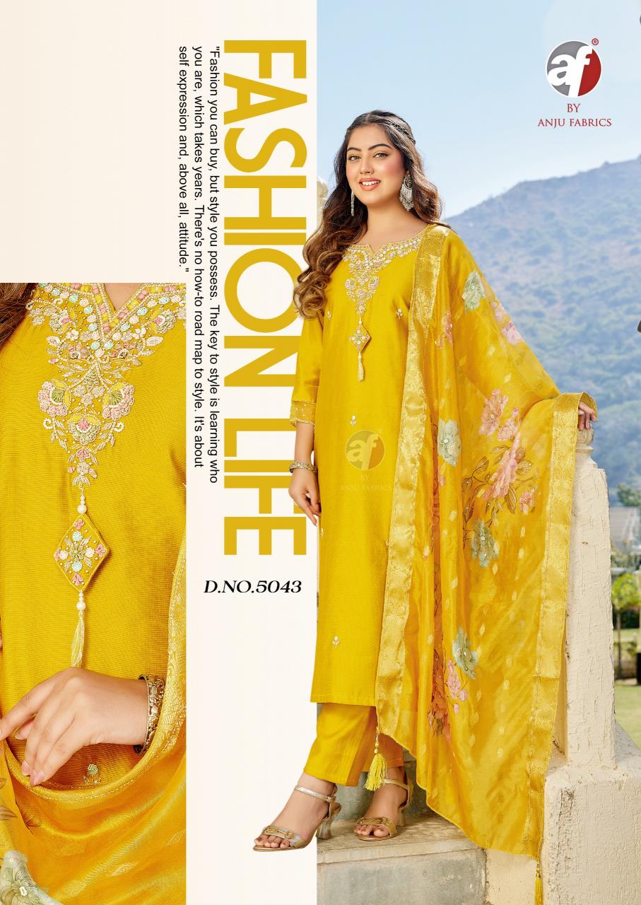 Anju Fabrics Mayra catalog branded kurtis wholesale in surat