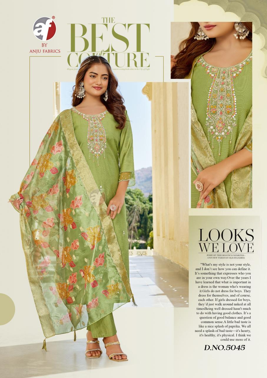 Anju Fabrics Mayra catalog branded kurtis wholesale in surat