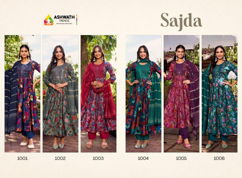 Ashwath Sajda catalog wholesale anarkali kurtis in mumbai