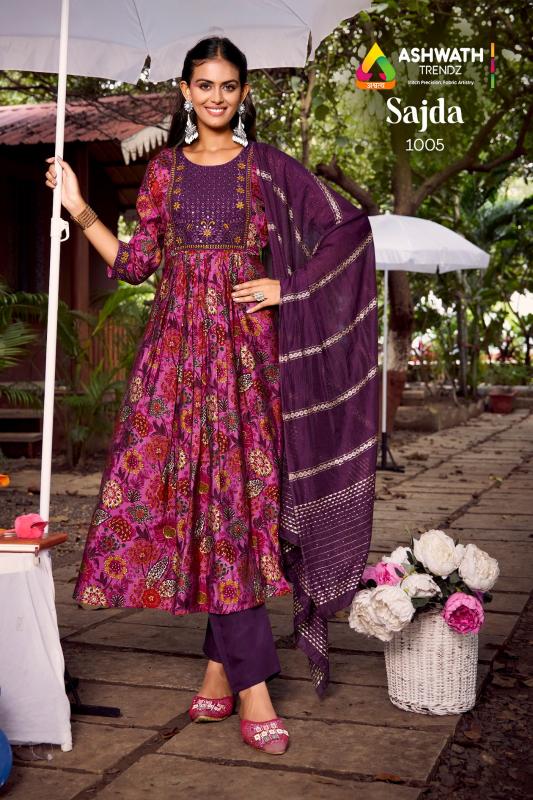 Ashwath Sajda catalog wholesale anarkali kurtis in mumbai