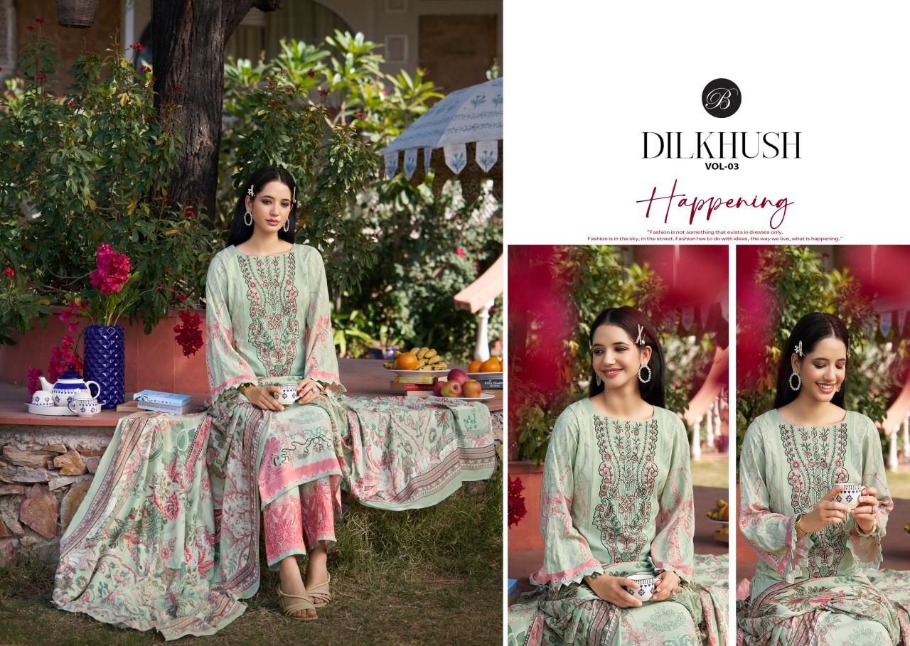 BelliZa Dilkhush vol 3 catalog wholesale dress material dealers in surat