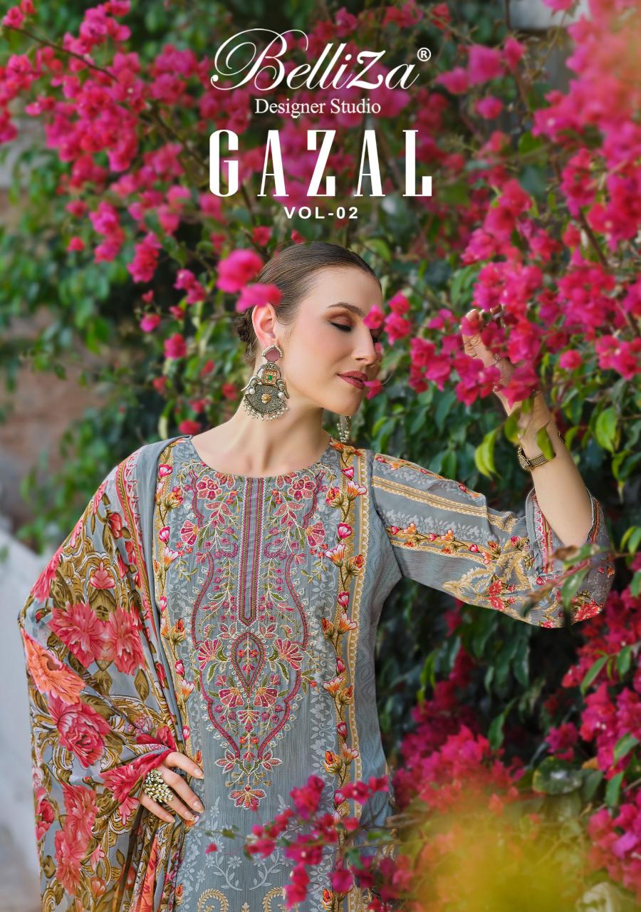 BelliZa Gazal vol 2 Catalog wholesale dress material distributors surat