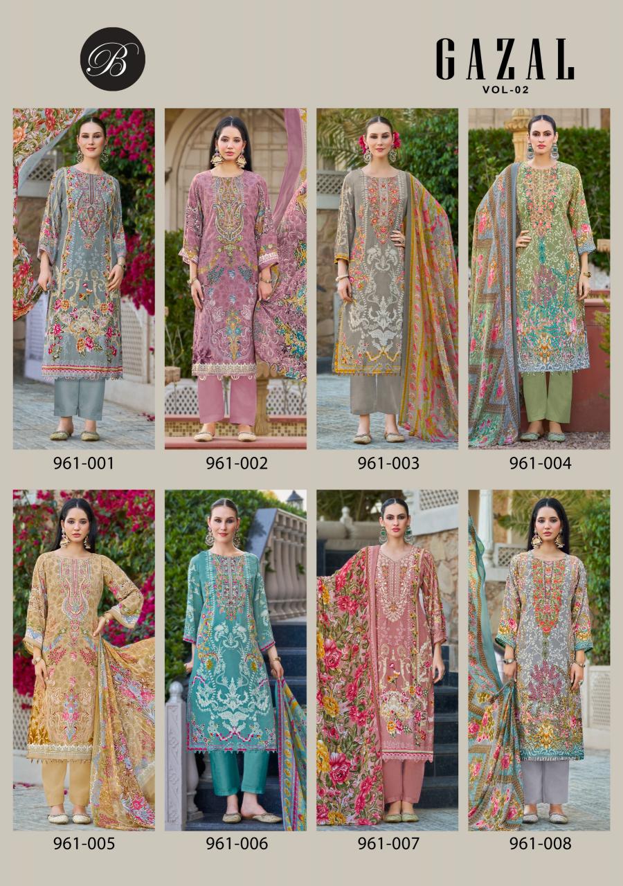 BelliZa Gazal vol 2 Catalog wholesale dress material distributors surat