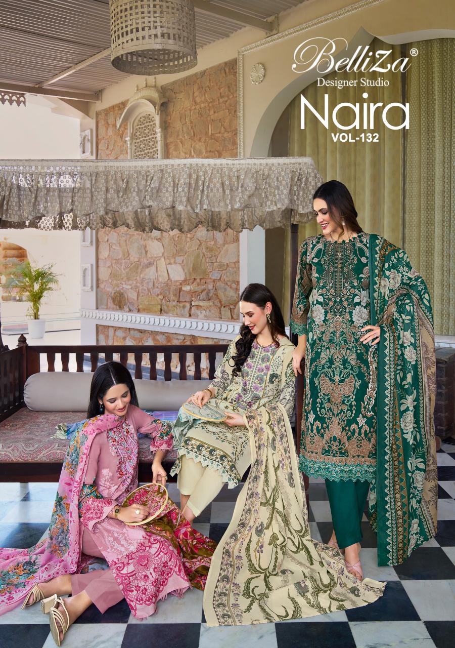 Belliza Naira Vol 132 catalog cotton dress material manufacturers in surat