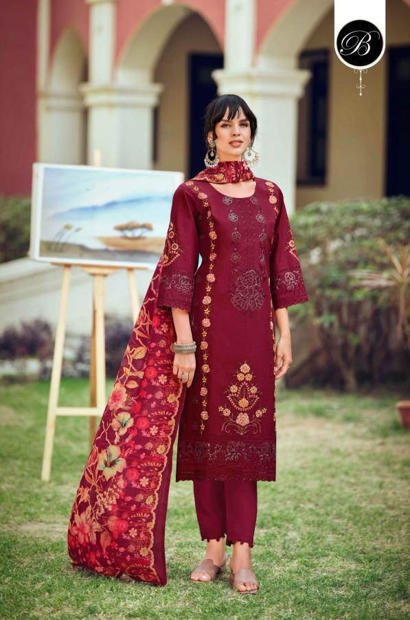 BelliZa Ombre Zoya catalog dress materials exporters in surat