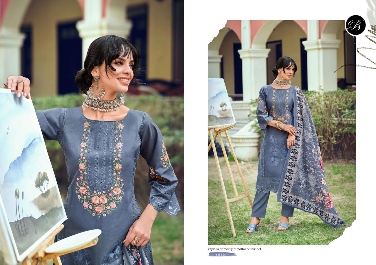 BelliZa Ombre Zoya catalog dress materials exporters in surat