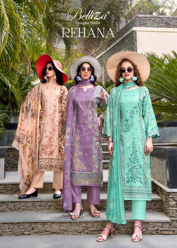 BelliZa Rehana catalog cotton dress material surat
