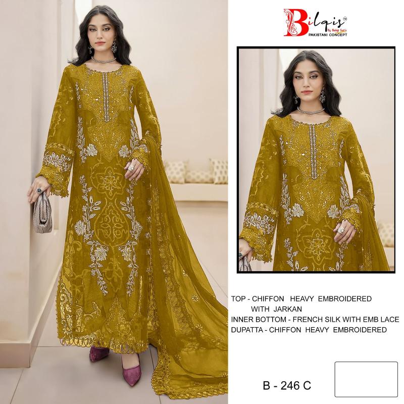 Bilqis B 246 A To D catalog pakistani suit wholesale market