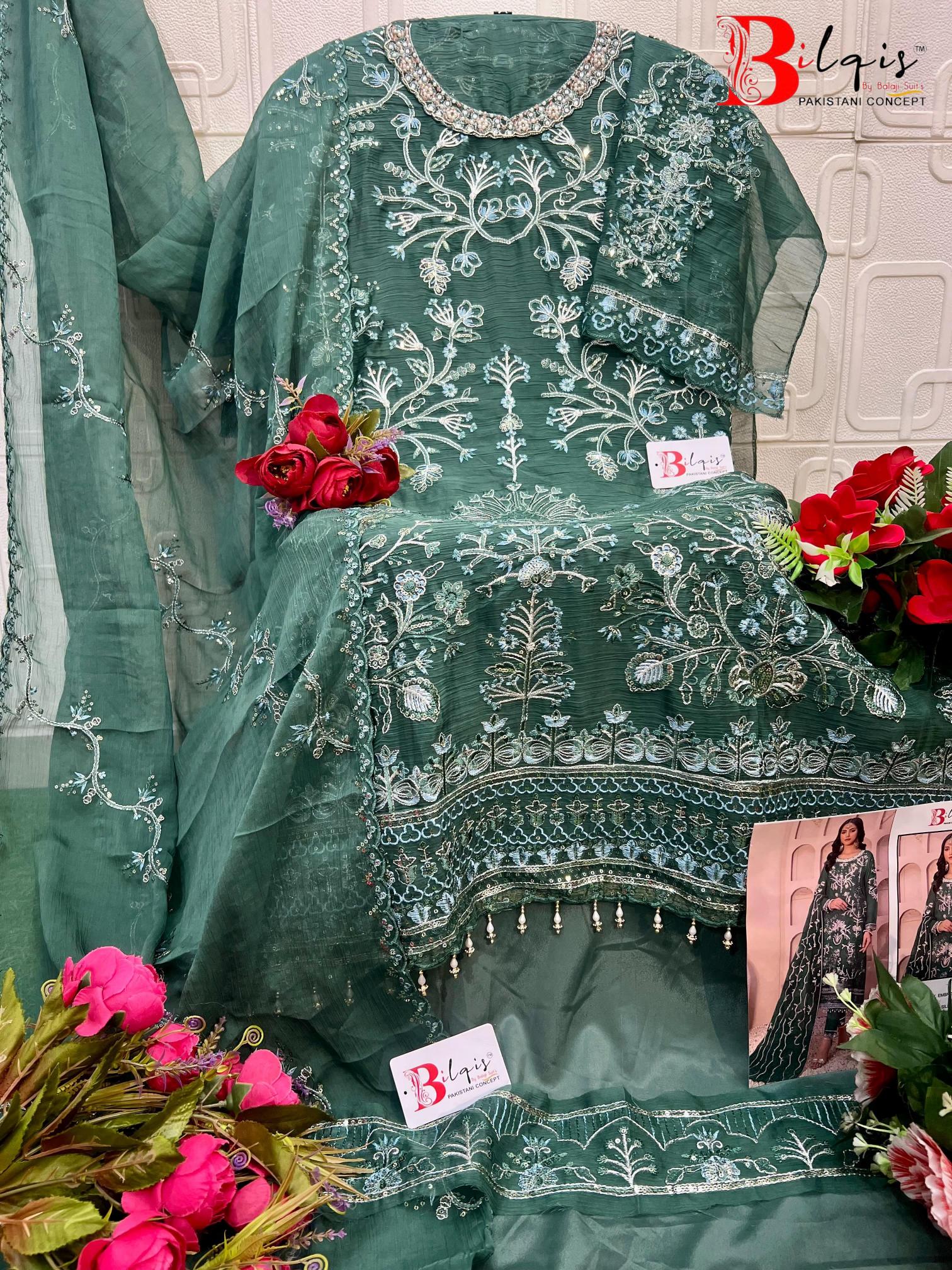 Bilqis B 247 catalog pakistani designer suits surat wholesalers