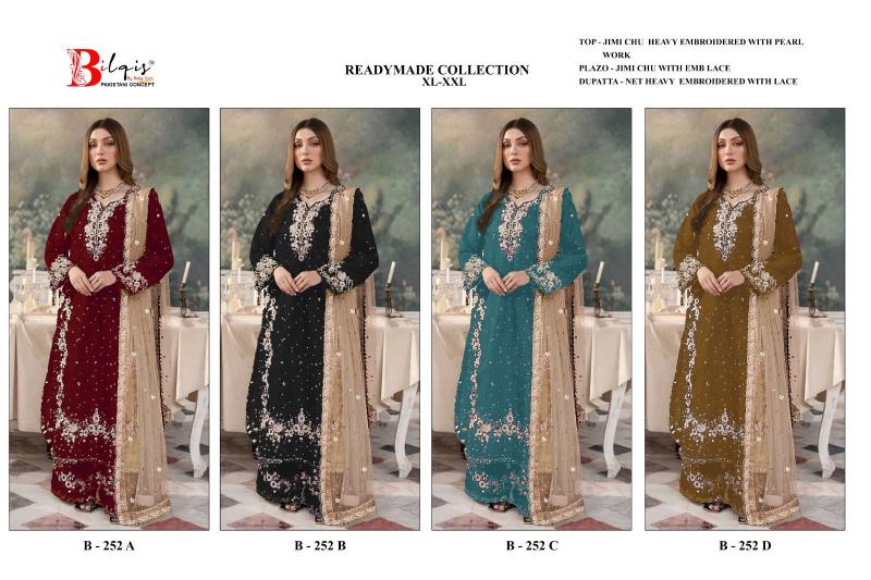 Bilqis B 252 A To D catalog pakistani suit wholesalers