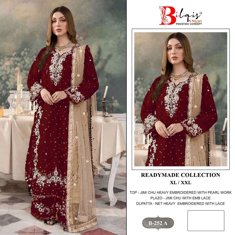 Bilqis B 252 A To D catalog pakistani suit wholesalers