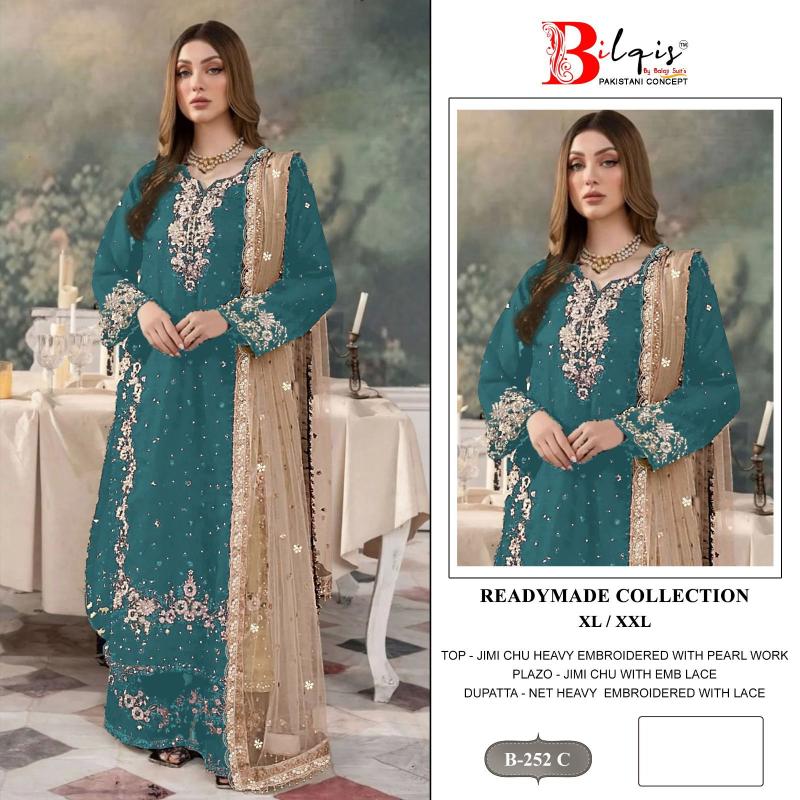 Bilqis B 252 A To D catalog pakistani suit wholesalers