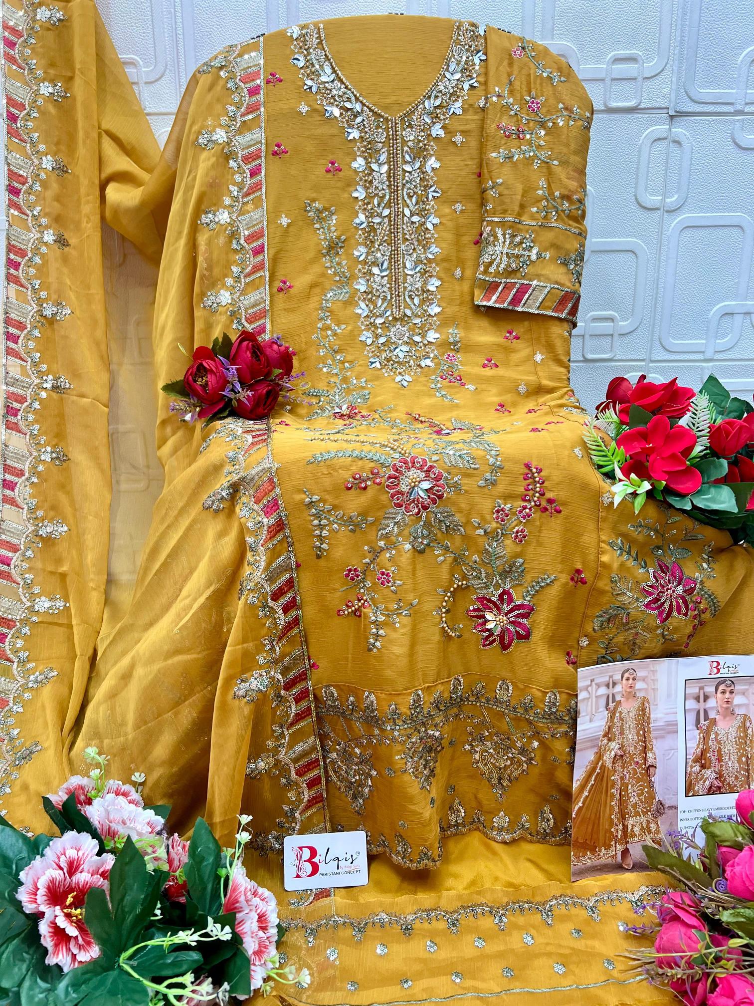 Bilqis B 258 A To D catalog pakistani suit wholesaler in delhi