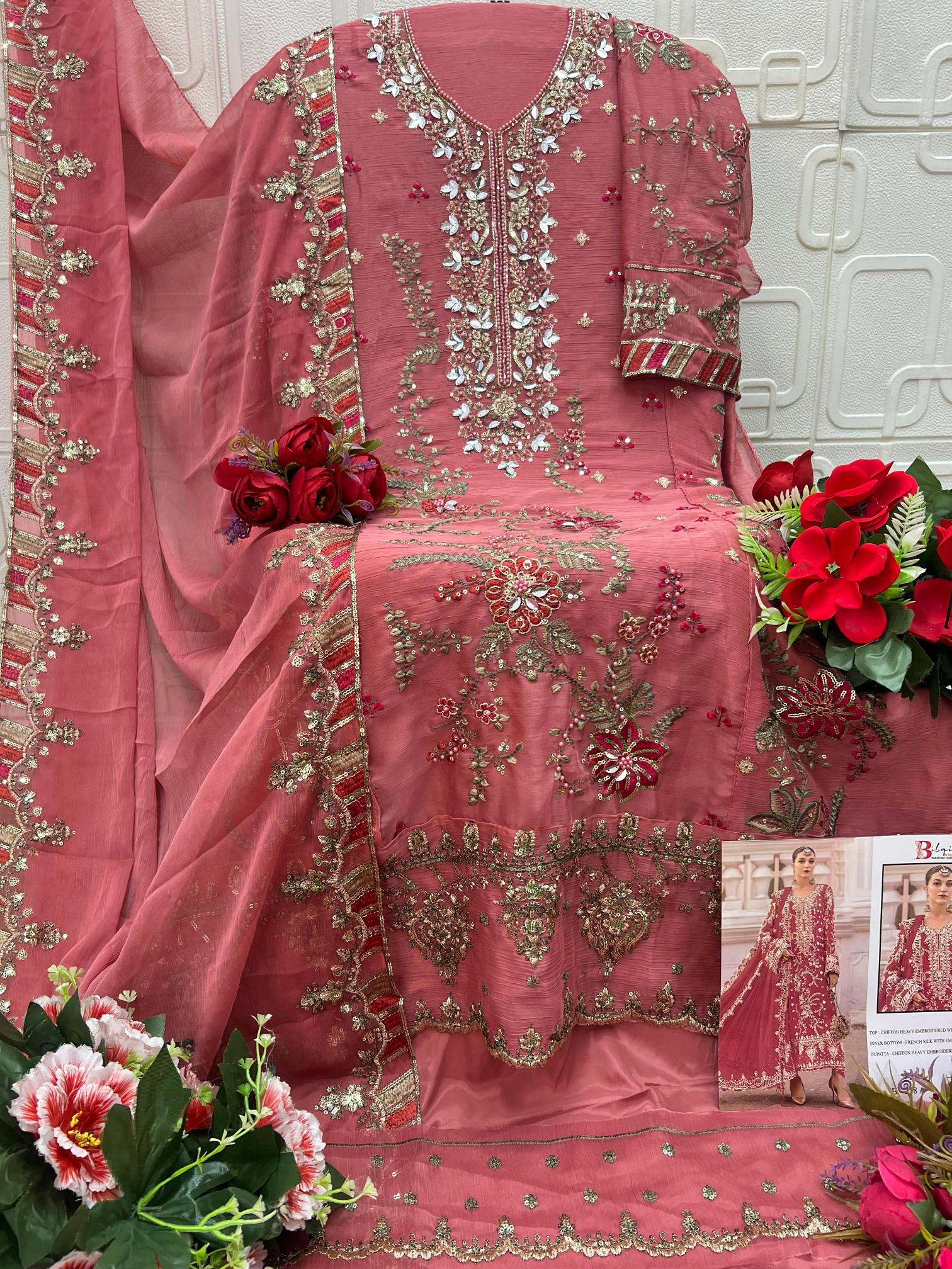 Bilqis B 258 A To D catalog pakistani suit wholesaler in delhi