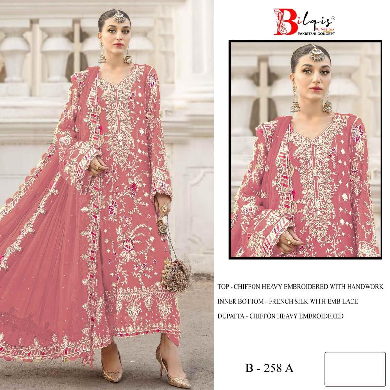 Bilqis B 258 A To D catalog pakistani suit wholesaler in delhi