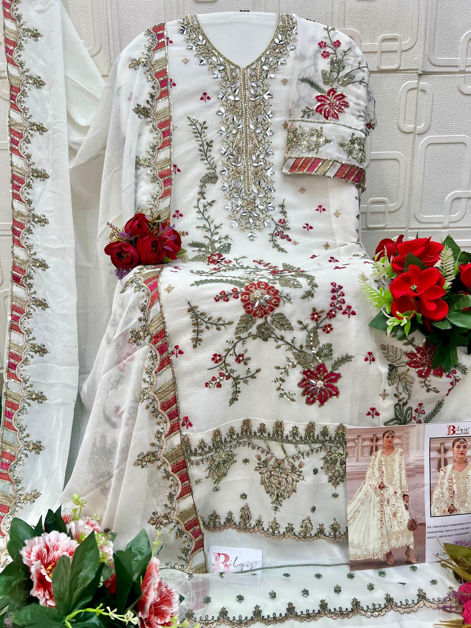 Bilqis B 258 E TO H catalog pakistani suits in wholesale price
