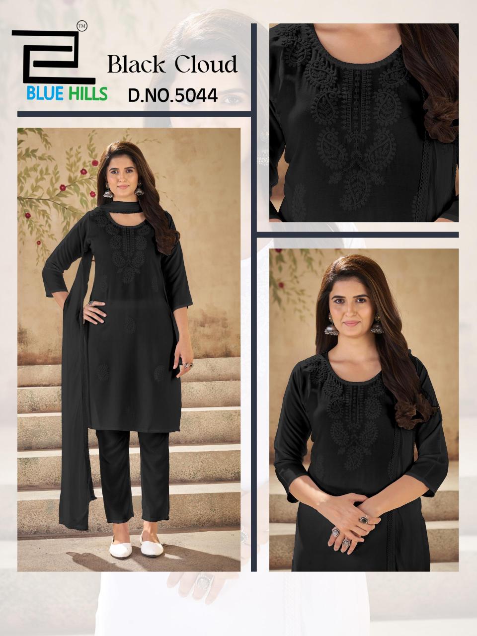 Blue Hills Black Cloud catalog branded kurtis wholesale bulkli