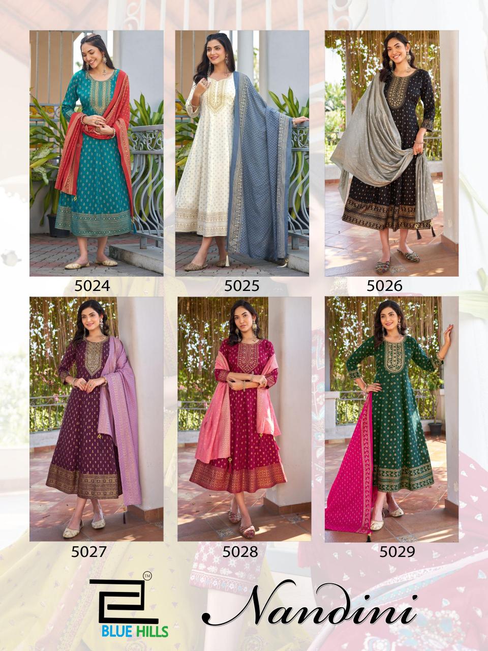 Blue Hills Nandini catalog branded kurtis wholesale in chennai