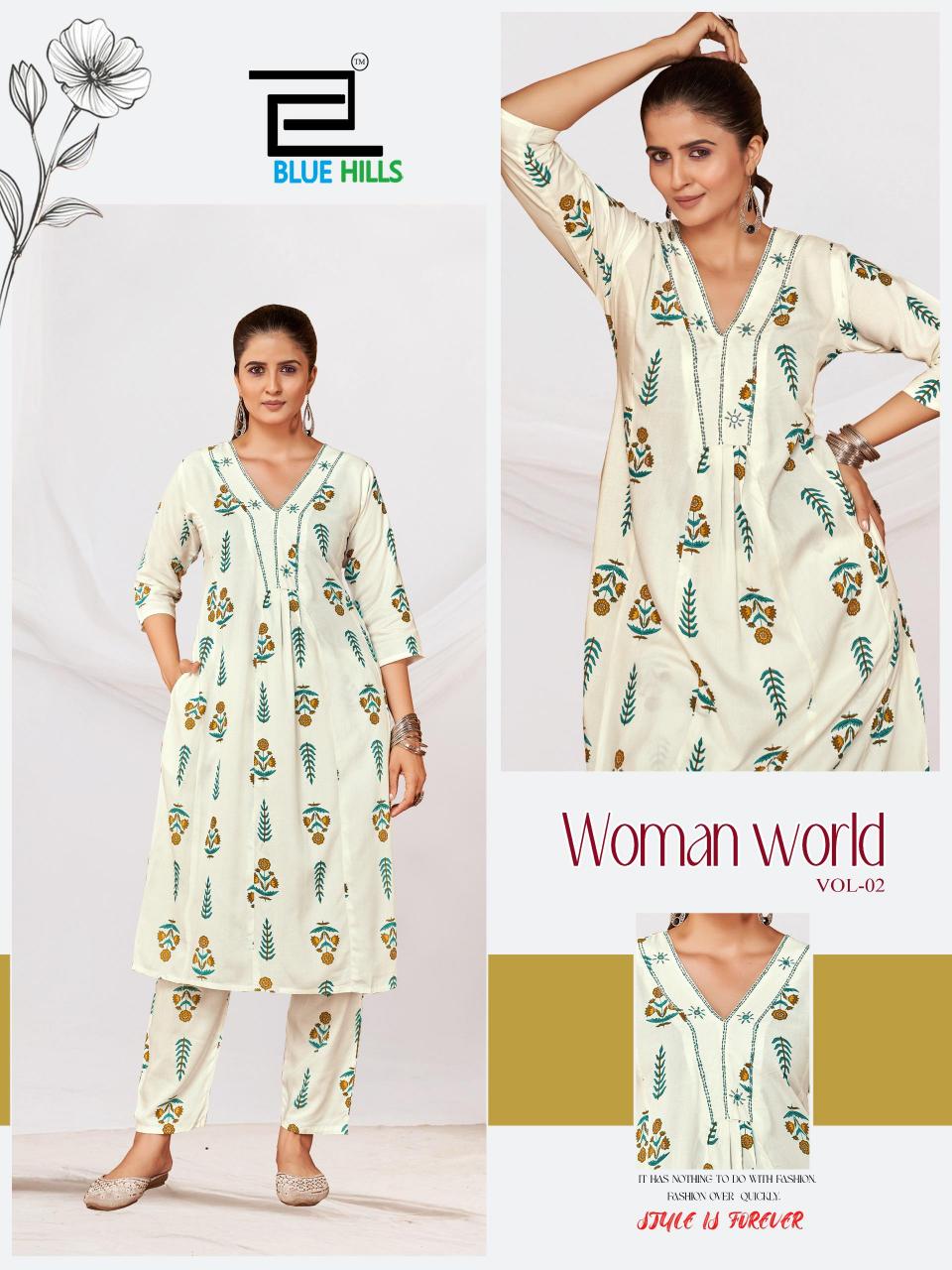 Blue Hills Woman World vol 2 catalog white co ord set
