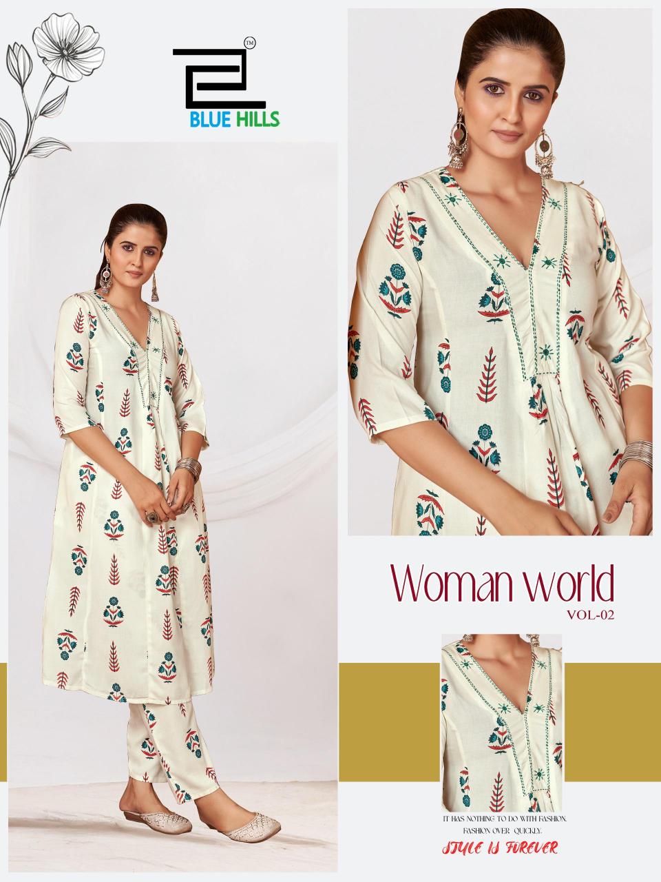 Blue Hills Woman World vol 2 catalog white co ord set