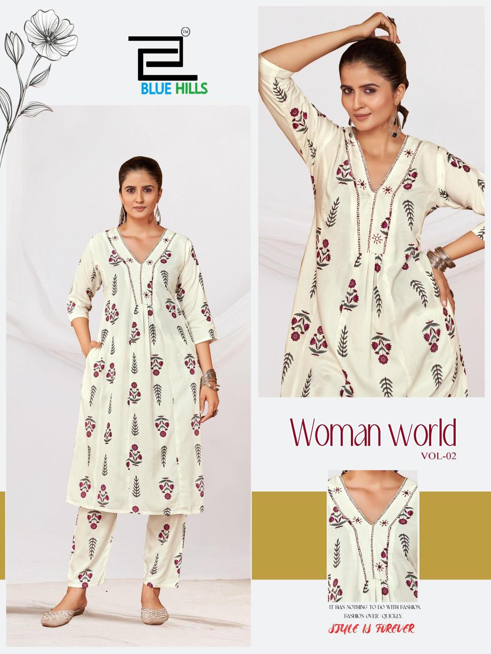 Blue Hills Woman World vol 2 catalog white co ord set