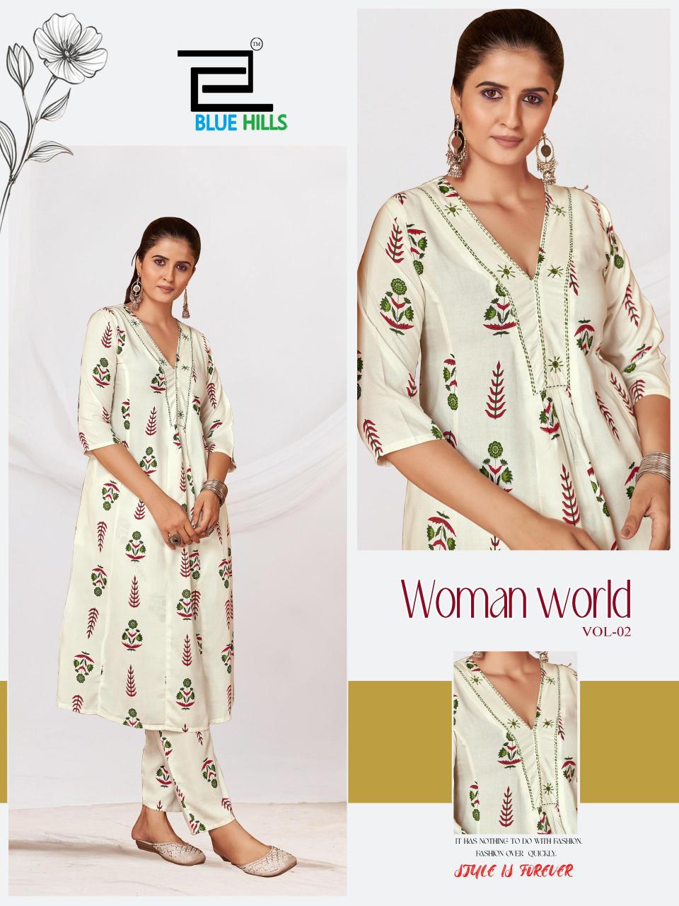 Blue Hills Woman World vol 2 catalog white co ord set
