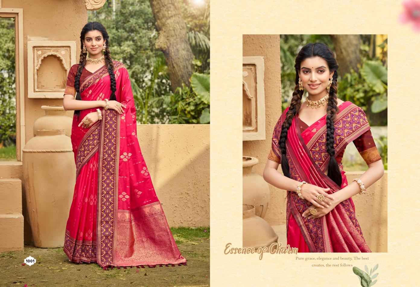 Bunawat - Classical Silk Sangam Prints SOFT SILK Woven Work Traditional Saree