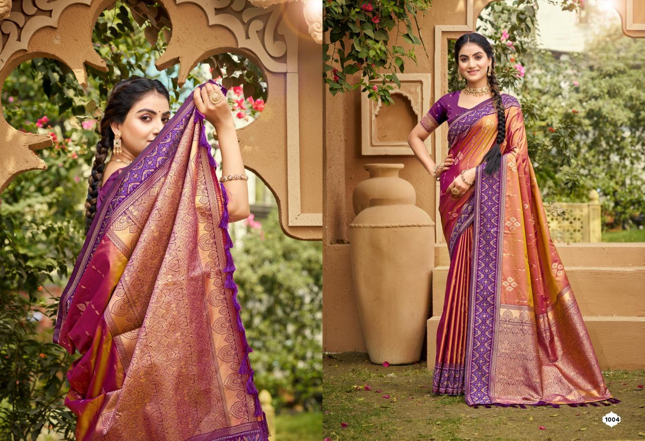 Bunawat - Classical Silk Sangam Prints SOFT SILK Woven Work Traditional Saree